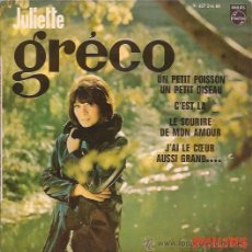 Discos de vinilo: EP-JULIETTE GRECO-PHILIPS 437216-FRANCE-1966. Lote 25795648