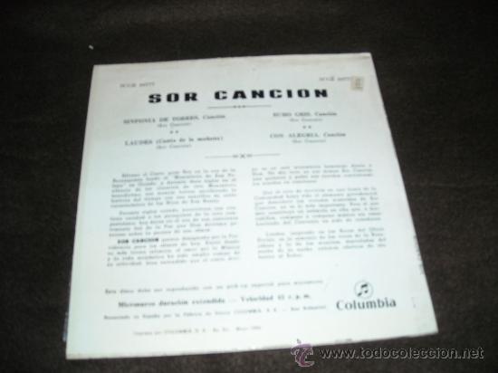 Discos de vinilo: SOR CANCION DISCO DE CANCIONES EP  1964 - Foto 2