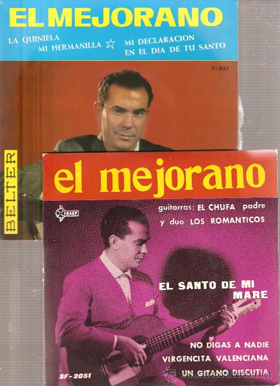 Discos de vinilo: 2 EP&acute;S  EL MEJORANO - Foto 1