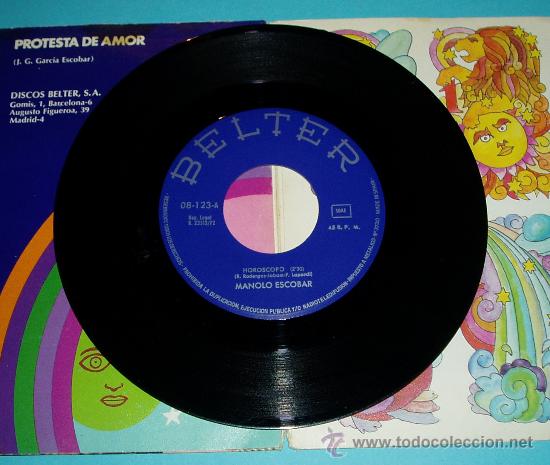 Discos de vinilo: MANOLO ESCOBAR. HOR&Oacute;SCOPO. BELTER - Foto 3