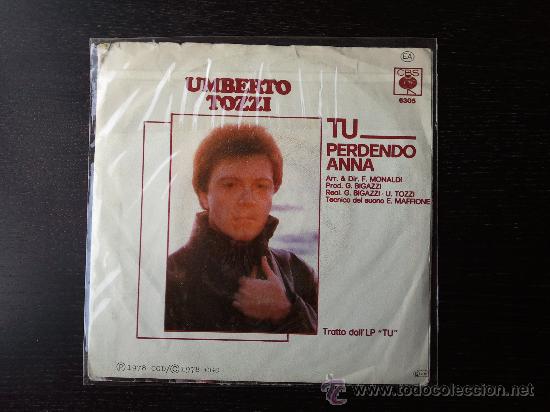 Discos de vinilo: UMBERTO TOZZI - TU - SINGLE VINILO 7 - Foto 2