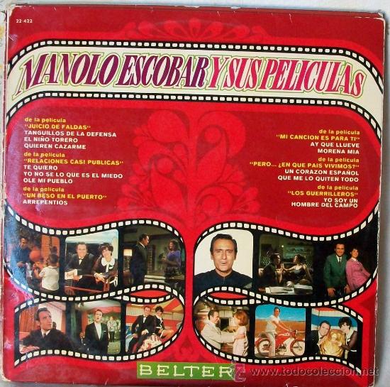 Discos de vinilo: Discos (Manolo Escobar) y sus peliculas - Foto 1