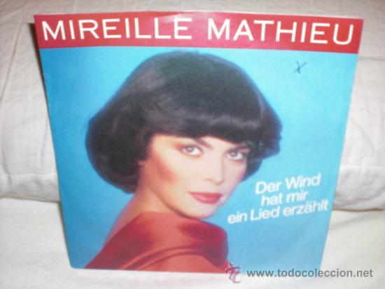 Discos de vinilo: mireille mathieu-single-der wind hat mir...-cantado en aleman - Foto 1