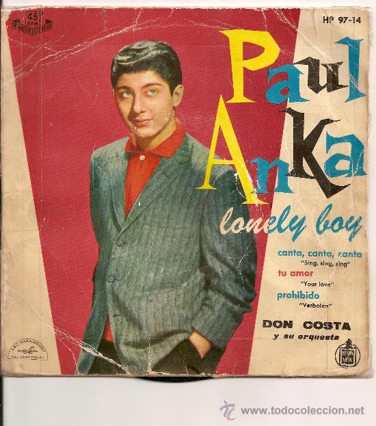 Discos de vinilo: PAUL ANKA-EP.LONELY BOY +3 - Foto 1