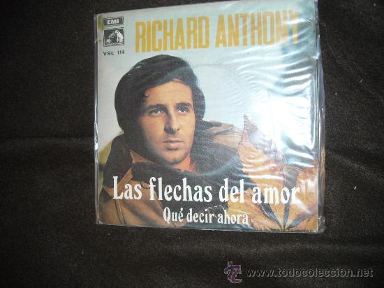 Discos de vinilo: RICHARD ANTHONY EN ESPA&Ntilde;OL SINGLE LAS FLECHAS DEL AMOR 1969 EMI SPA - Foto 1
