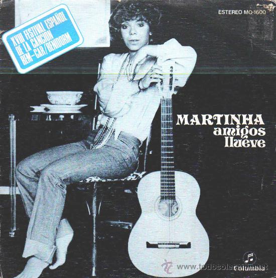 Disques de vinyle: MARTINHA-AMIGOS + LLUEVE SINGLE 1976 PROMOCIONAL SPAIN