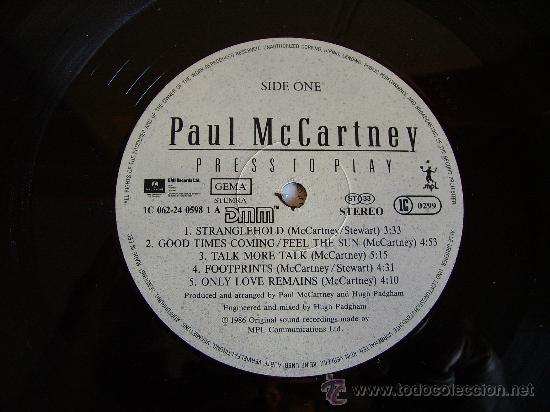 Discos de vinilo: PAUL MCCARTNEY ---- PRESS TO PLAY - Foto 3