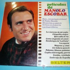 Discos de vinilo: PELÍCULAS DE MANOLO ESCOBAR. BELTER. Lote 26571012