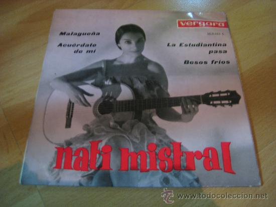 Discos de vinilo: NATI MISTRAL EP SINGLE.MALAGUE&Ntilde;A - Foto 1