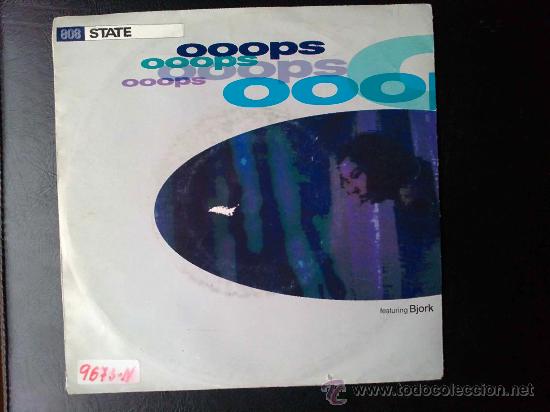 Discos de vinilo: 808 STATE FEATURING BJORK - OOOPS - SINGLE INGL&Eacute;S, UK - Foto 1