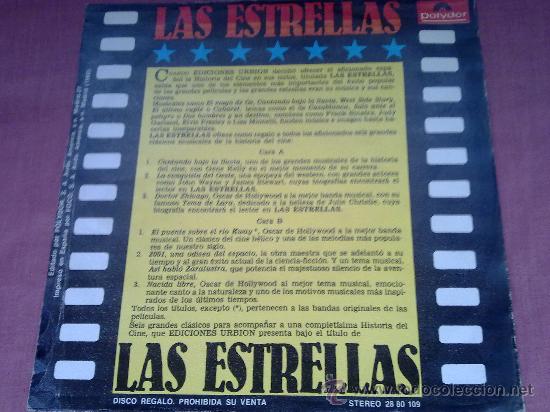 Discos de vinilo: 6 TEMAS DE CINE - 45 RPM -  SINGLE 1980 - Foto 2
