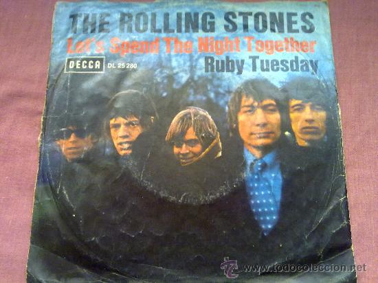 Discos de vinilo: THE ROLLING STONES - LETS SPEND THE NIGHT TOGETHER - RUBY TUESDAY -  SINGLE 1970 - Foto 1