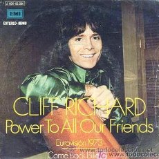 Discos de vinilo: CLIFF RICHARD - POWER TO ALL OUR FRIENDS - EUROVISIÓN 1973. Lote 166552913