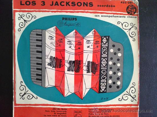 Discos de vinilo: LOS 3 JACKSONS - ACORDE&Oacute;N - EP ORIGINAL ESPA&Ntilde;OL - Foto 1