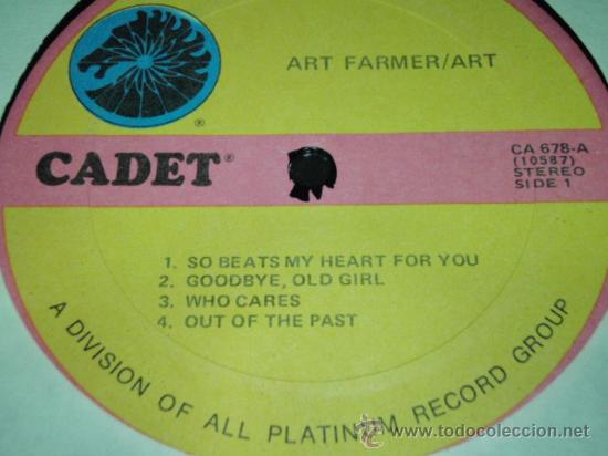 Discos de vinilo: Art Farmer &ndash; Art, US 1978 Cadet - Foto 4