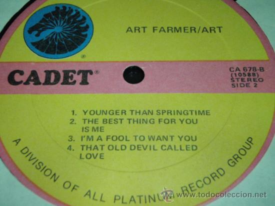 Discos de vinilo: Art Farmer &ndash; Art, US 1978 Cadet - Foto 5