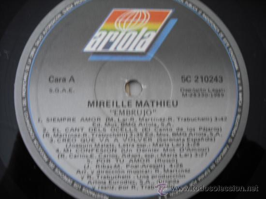 Discos de vinilo: MIREILLE MATHIEU  - EMBRUJO - LP - Foto 5
