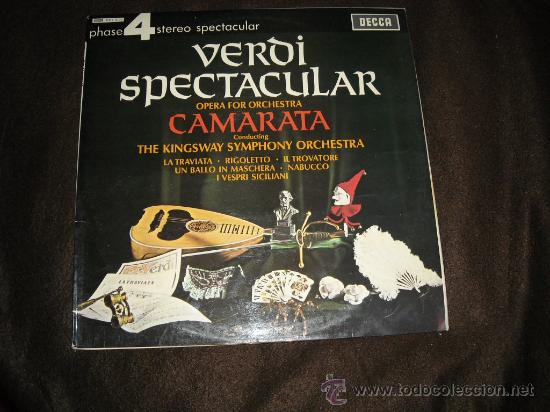 Discos de vinilo: FASES4EST&Eacute;REO: VERDI SPECTACULAR - CAMARATA - DECCA 1966.THE KINGSWAY SYMPHONY ORCHESTRA