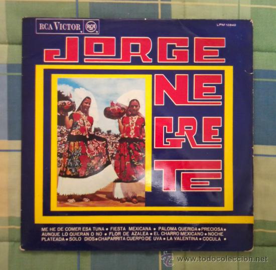 Discos de vinilo: LP - DISCO DE VINILO. JORGE NEGRETE. - Foto 1