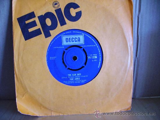 Discos de vinilo: TOM JONES ---THE SUN DIED - Foto 1