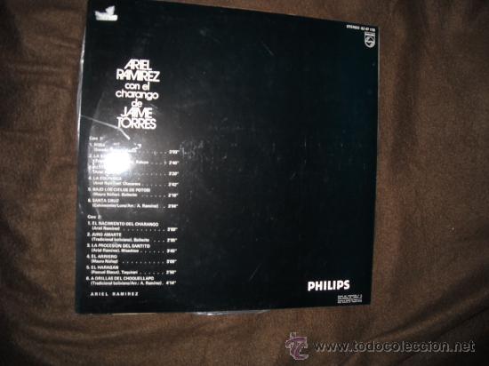 Discos de vinilo: ARIEL RAMIREZ CON EL CHARANGO DE JAME TORRES LP 1973 PHILIPS SPA - Foto 2