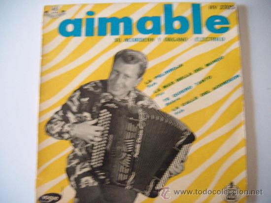Discos de vinilo: AIMABLE.su acordeon y organo el&eacute;ctrico - Foto 1