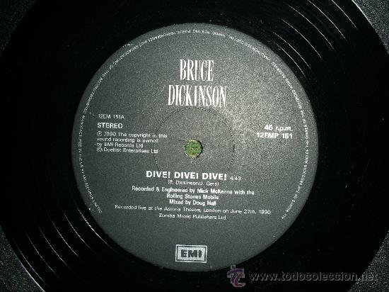 Discos de vinilo: BRUCE DICKINSON- IRON MAIDEN- DIVE! DIVE! DIVE! - MAXI EP 12 - Foto 9