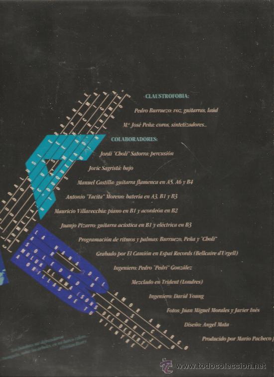 Discos de vinilo: LP CLAUSTROFOBIA - UN CHIEN ANDALUZ - Foto 2