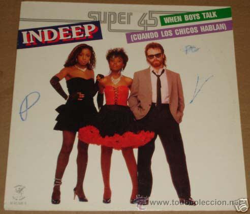 Discos de vinilo: MX : INDEEP ( when boys talk ) - Foto 1