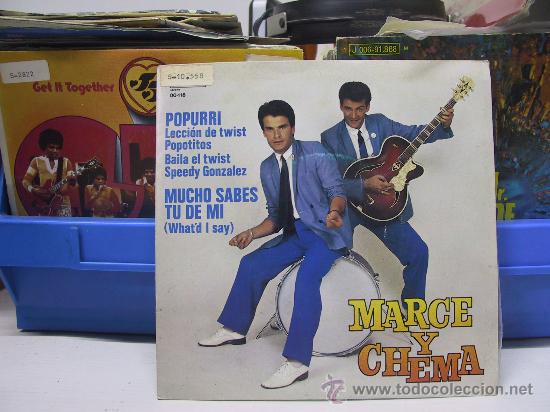 Disques de vinyle: MARCE Y CHEMA - POPURRI / MUCHO SABES TU DE MI - PROMO - BELTER 1980