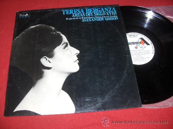 Discos de vinilo: TERESA BERGANZA Arias del siglo XVIII Orquesta Royal Opera House Dir;A.Gibson LP 1974 Ace SPAIN