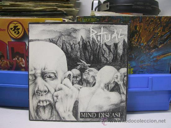 Discos de vinilo: RITUAL - MIND DISEASE / NINE - RED FLAME 1982 - Foto 1