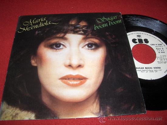 Disques de vinyle: MARIA MENDIOLA Sugar boom boom/Hungry for love 7&rdquo; SINGLE 1982 CBS PROMO