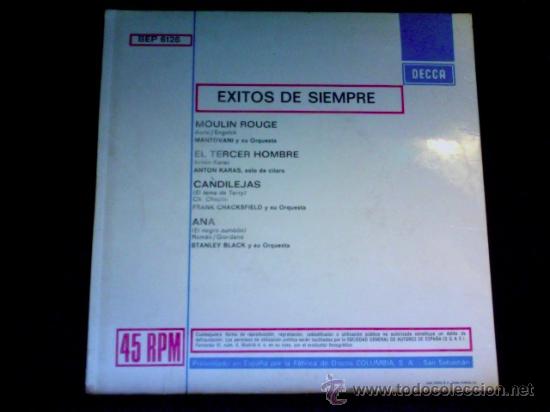Discos de vinilo: &Eacute;XITOS DE SIEMPRE -DECCA - SINGLE 1961 - Foto 2