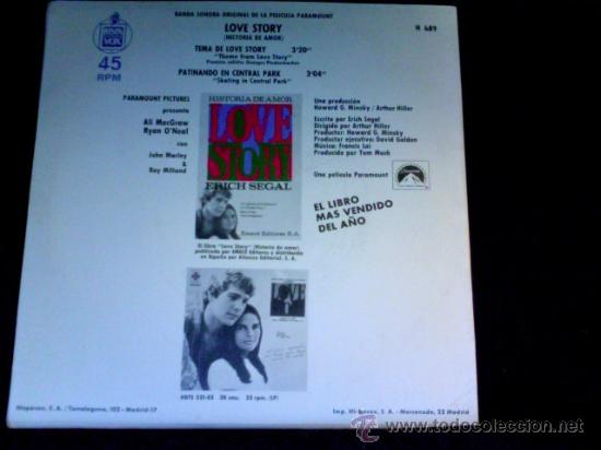 Discos de vinilo: LOVE STORY - BSO - SINGLE 1972 - Foto 2
