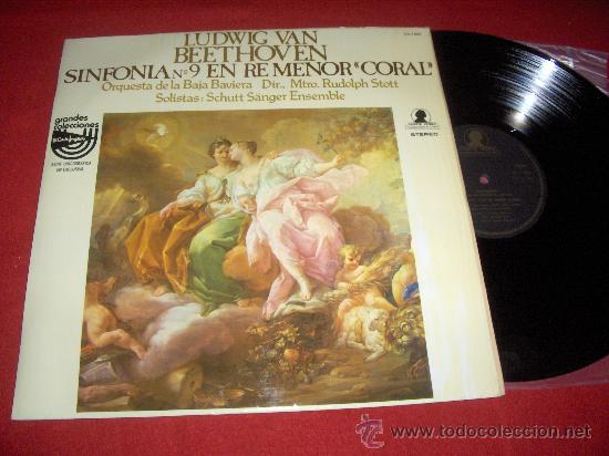 Discos de vinilo: BEETHOVEN Sinfonia 9 en Re Menor Coral. Baja Baviera Dir. Rudolph Sott LP 1976 Master Works SPAIN