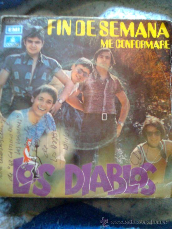 Discos de vinilo: &iexcl;&iexcl; Firmado !! - Los Diablos - Fin de semana (Emi, 1971) - Foto 2
