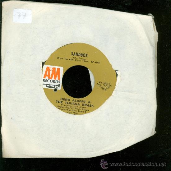 Discos de vinilo: SINGLE DE SANDBOX. HERB ALBERT & THE TIJUANA BRASS. - Foto 1