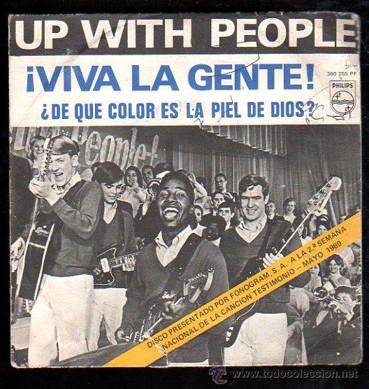 Discos de vinilo: SINGLE DE VIVA LA GENTE. &iquest;DE QUE COLOR ES LA PIEL DE DIOS? - Foto 1