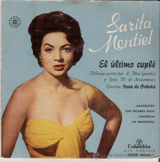 Discos de vinilo: SINGLE DE SARITA MONTIEL, EL &Uacute;LTIMO CUPL&Eacute; - Foto 1