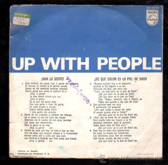 Discos de vinilo: SINGLE DE VIVA LA GENTE. &iquest;DE QUE COLOR ES LA PIEL DE DIOS? - Foto 2
