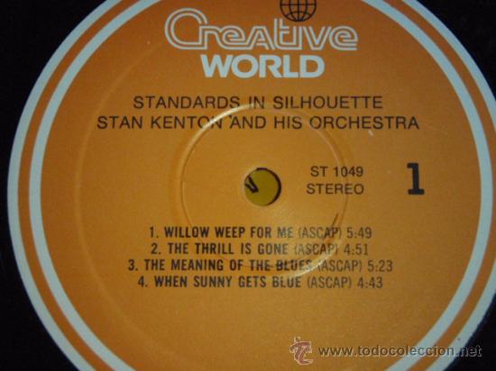 Discos de vinilo: Stan Kenton ?&ndash; Standards In Silhouette USA CREATIVE WORLD - Foto 3