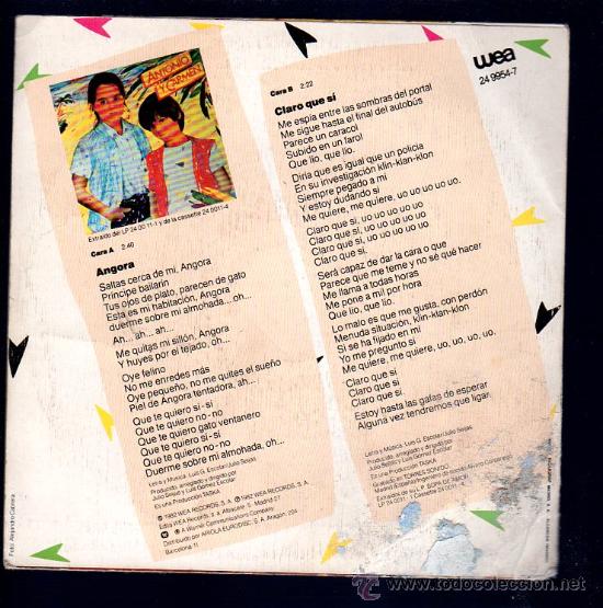 Discos de vinilo: SINGLE DE ANTONIO Y CARMEN. ANGORA. CLARO QUE SI. - Foto 2