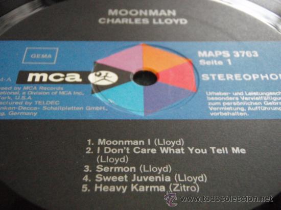 Discos de vinilo: Charles Lloyd &ndash; Moon Man GERMANY MCA RECORDS - Foto 4