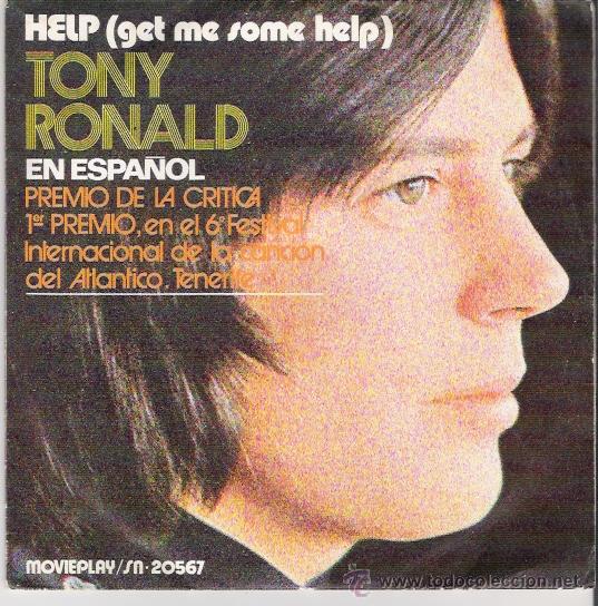 Discos de vinilo: SINGLE DE TONY RONALD, HELP, DE 1971 - Foto 1