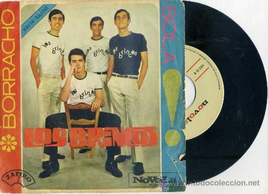 Discos de vinilo: LOS BRINCOS : BORRACHO / SOLA (1965) - Foto 1