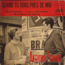 Discos de vinilo: EP-ANTHONY PERKINS-PATHE 25099-EDIC.ESPAÑOLA-1962. Lote 28211382