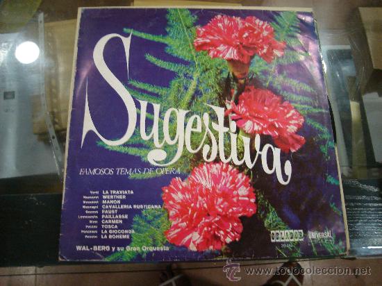 Dischi in vinile: LP DE SUGESTIVA. FAMOSOS TEMAS DE OPERA.