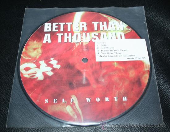 Discos de vinilo: single 7&rdquo; better than a thousand hardcore sxe picture disc - Foto 1