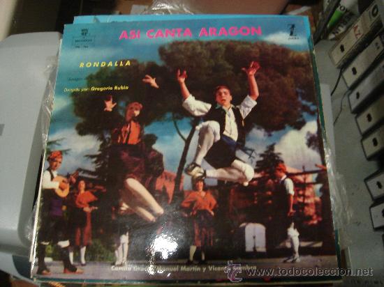 Dischi in vinile: LP DE AS&Iacute; CANTA ARAGON. RONDALIA. DIRIGIDA POR GREGORIO RUBIO.